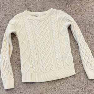 GAP Ivory Cable Knit Sweater